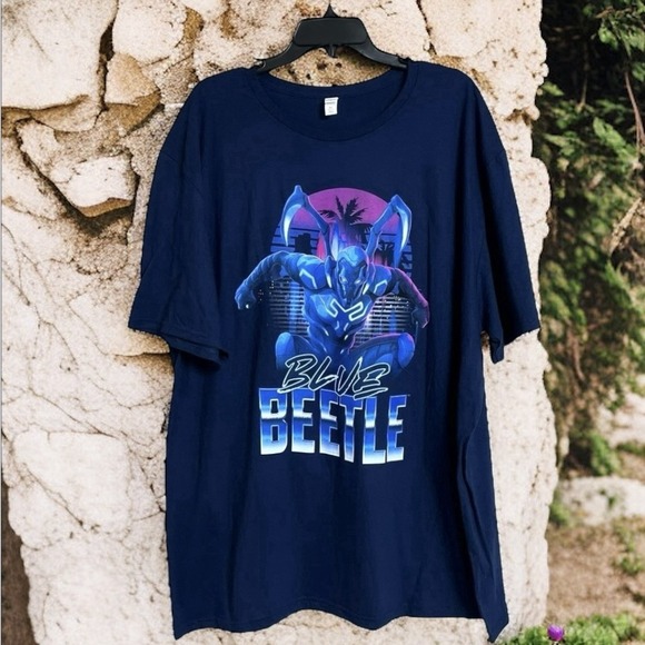 Fruit Of The Loom T-Shirt 3X DC Comics Blue Beetle Super Hero Navy New - Picture 10 of 10